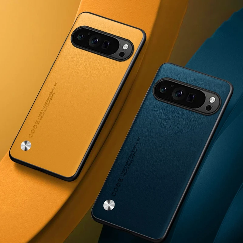 Luxuriöse Leder-Handyhülle für Google Pixel 9 Pro XL, Schutzhülle, Silikon, stoßfest, für Google Pixel 9A, Pixel 9 A, 5G
