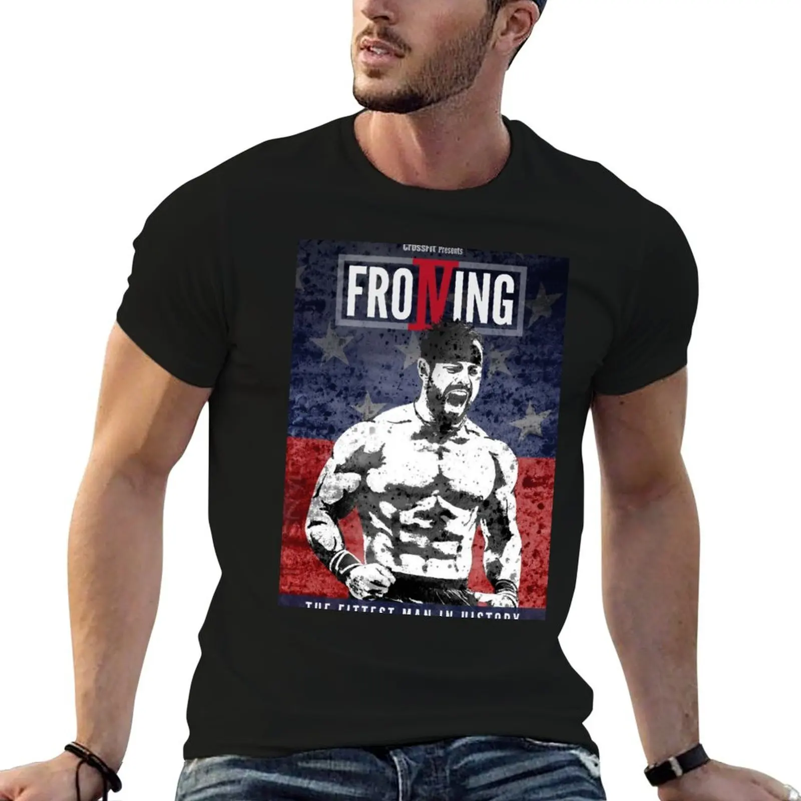 

Rich Froning T-Shirt Anime t-shirt summer tops plain black t shirts men