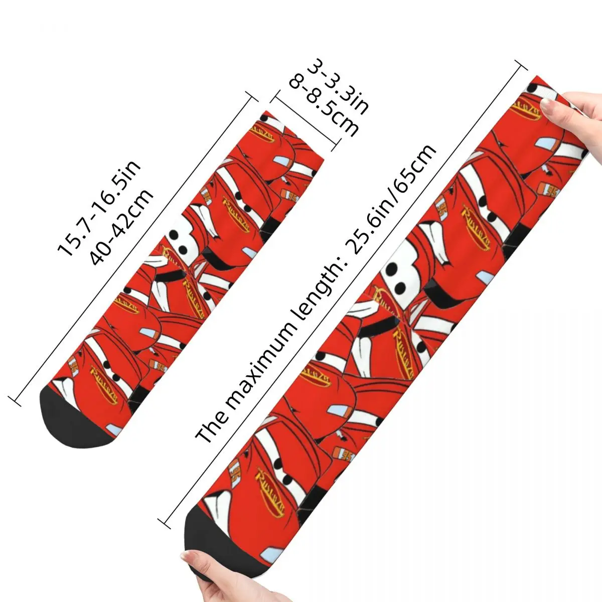 Lightning McQueen Collage Socks Men\'s Women\'s Funny Happy Cars Socks Novelty Spring Summer Autumn Winter Socks Gift