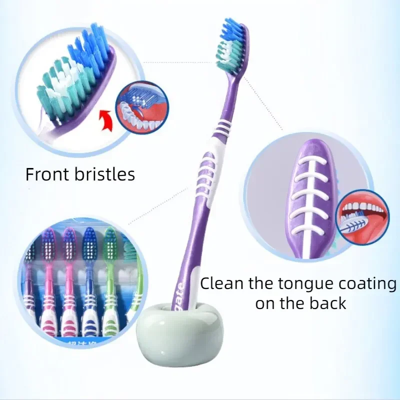 Colgate Simulierte Zahnbürste mit weichen, mittelharten Borsten, komfortabler Griff, für Zuhause und unterwegs, tragbares Mundhygiene-Pflegewerkzeug – Detail 6