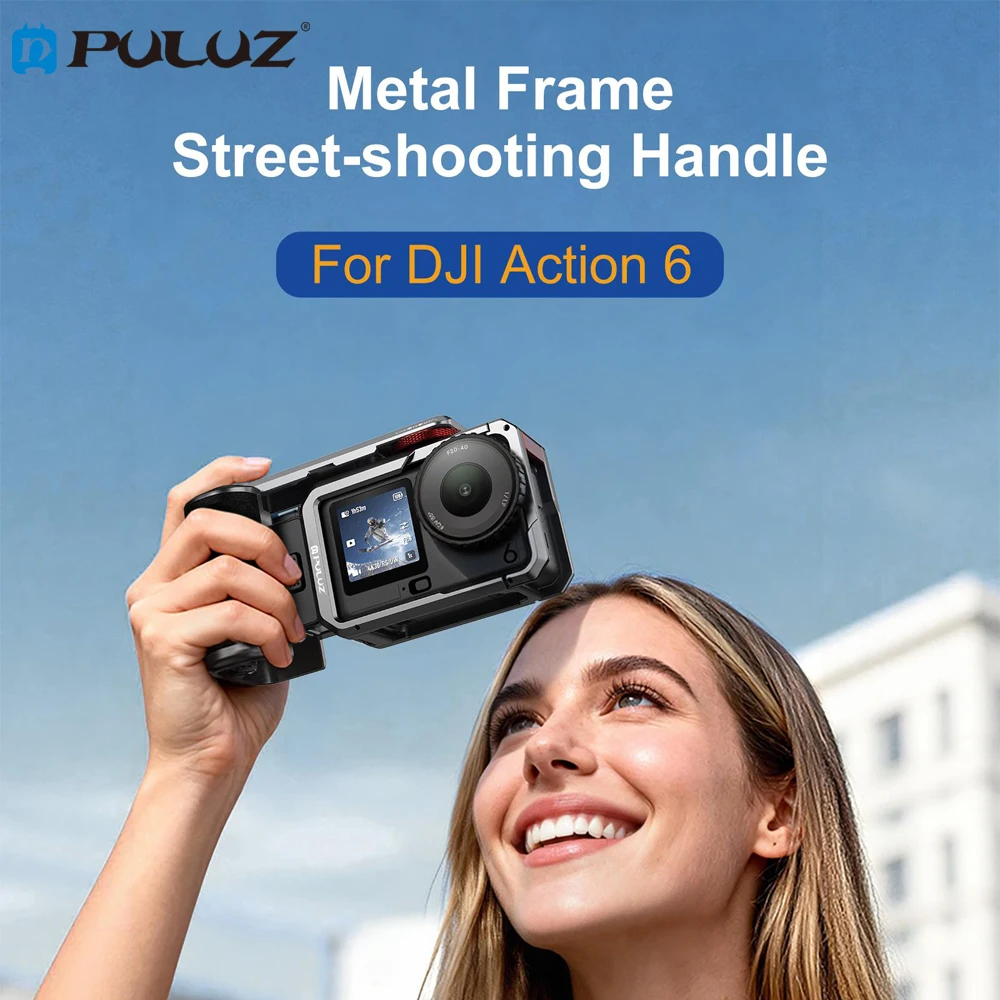 �y�Z�[�����zPULUZ �X�g���[�g�B�e�p�n���h�����^���J�����P�[�W DJI Osmo Action 6 �J�����g���t���[���A�_�v�^�[ �n���h���O���b�v�t��