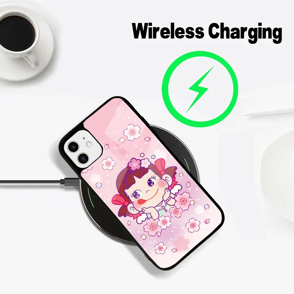 Fujiya Milky Peko-Chan Phone Case For iPhone 16,15,14,13,12,11,Plus,Pro,Max Mini Magsafe Magnetic Wireless Charging