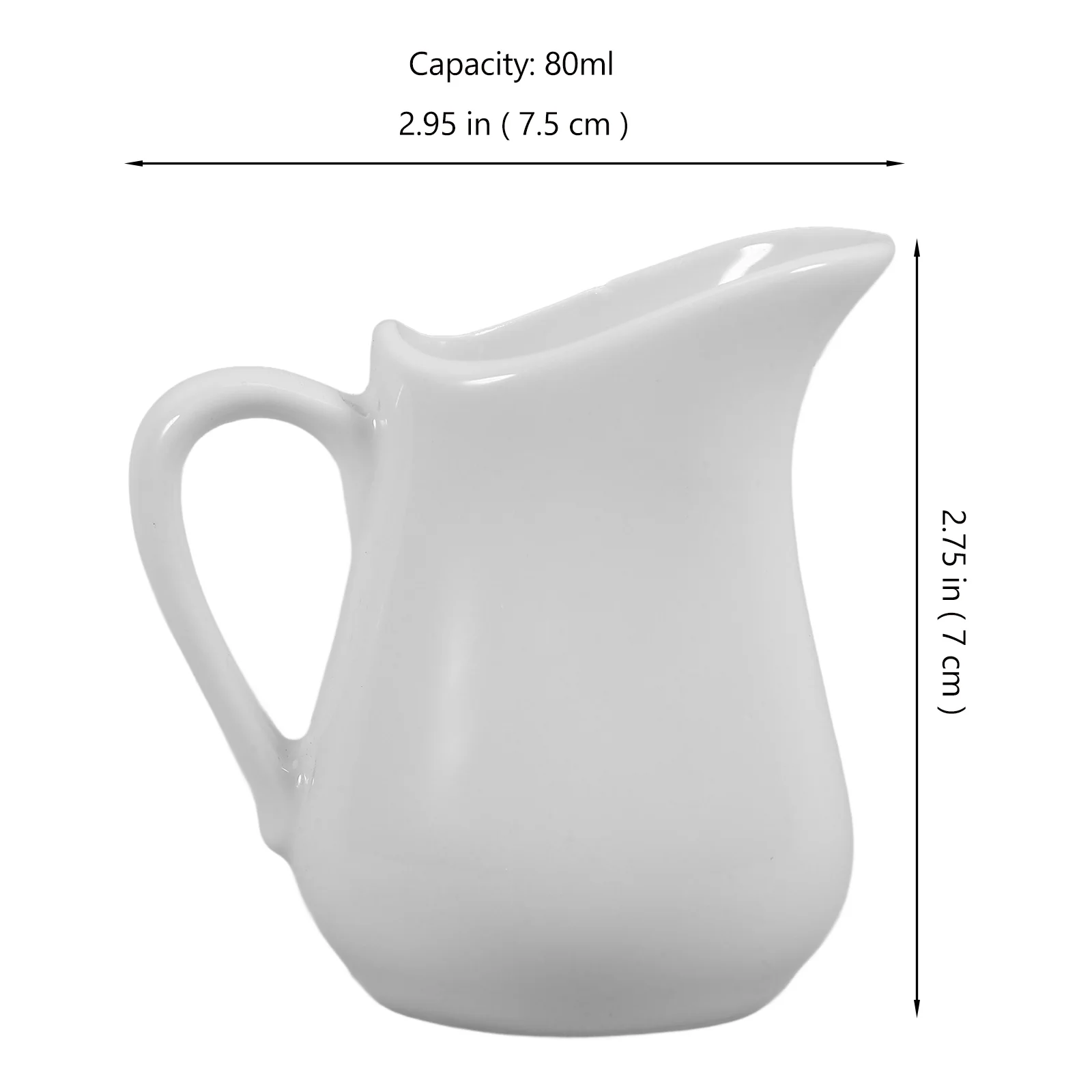 4 قطع من حاوية الحليب السيراميكية، تصميم خفيف الوزن لبار القهوة، كريمر المدفق، حامل الصلصة، إبريق صغير #4