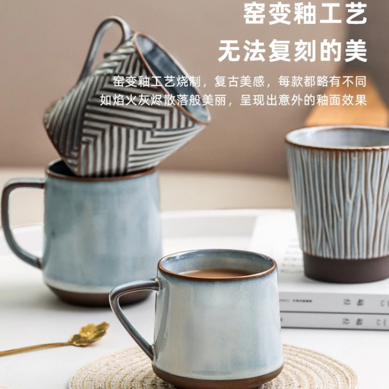 

Modern Art Mugs Milk Fashion Ceramic Breakfast High Quality Home Vintage Cups Coffee Mugs Kawaii Creativity Tazas Mug Cute Cup