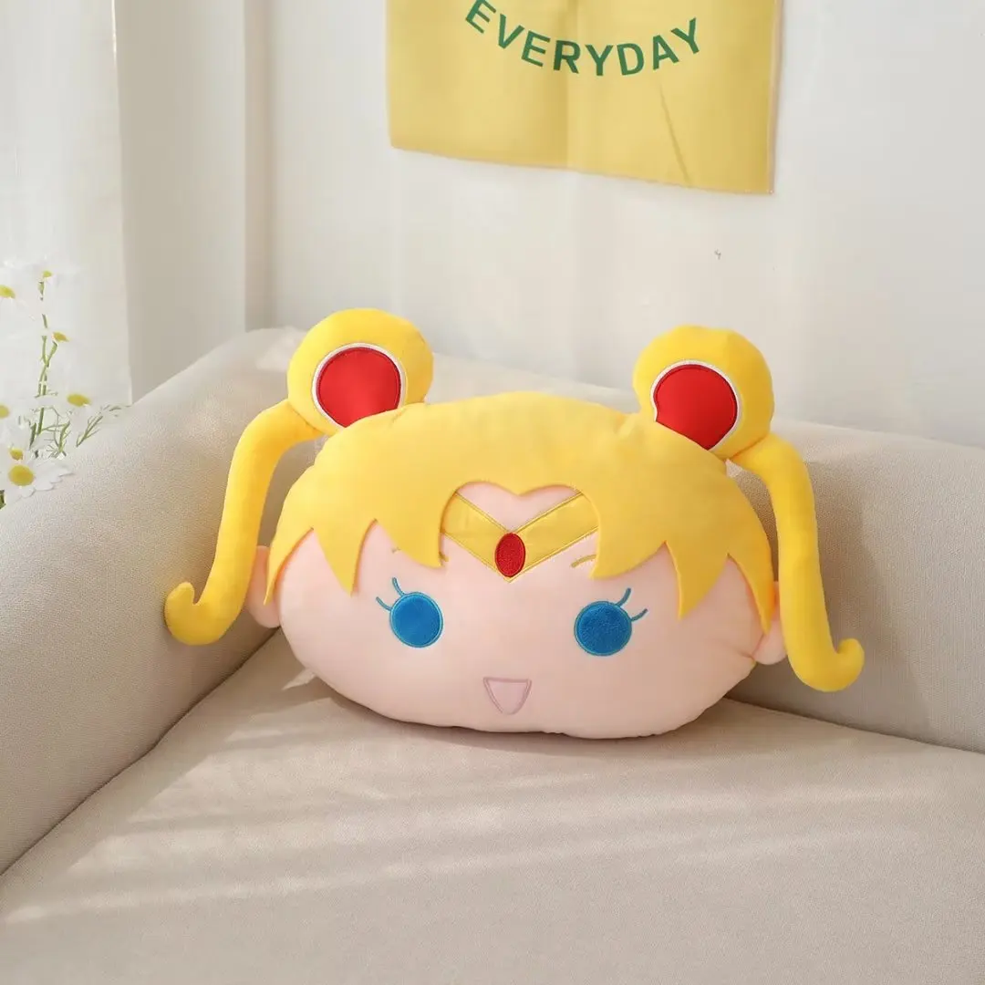 Anime Sailor Moon Plush Pillow Kawaii Tsukino Usagi Plushies Room Decor Chiba Mamoru Stuffed Doll Girlish Gifts Birthday Present