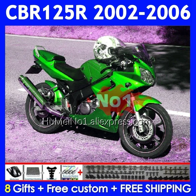 +Tank For HONDA CBR125R CBR-125R 02 03 2004 2005 Gloss green 2006 12No.168 CBR125 CBR 125CC 125 125R 2002 2003 04 05 06 Fairing