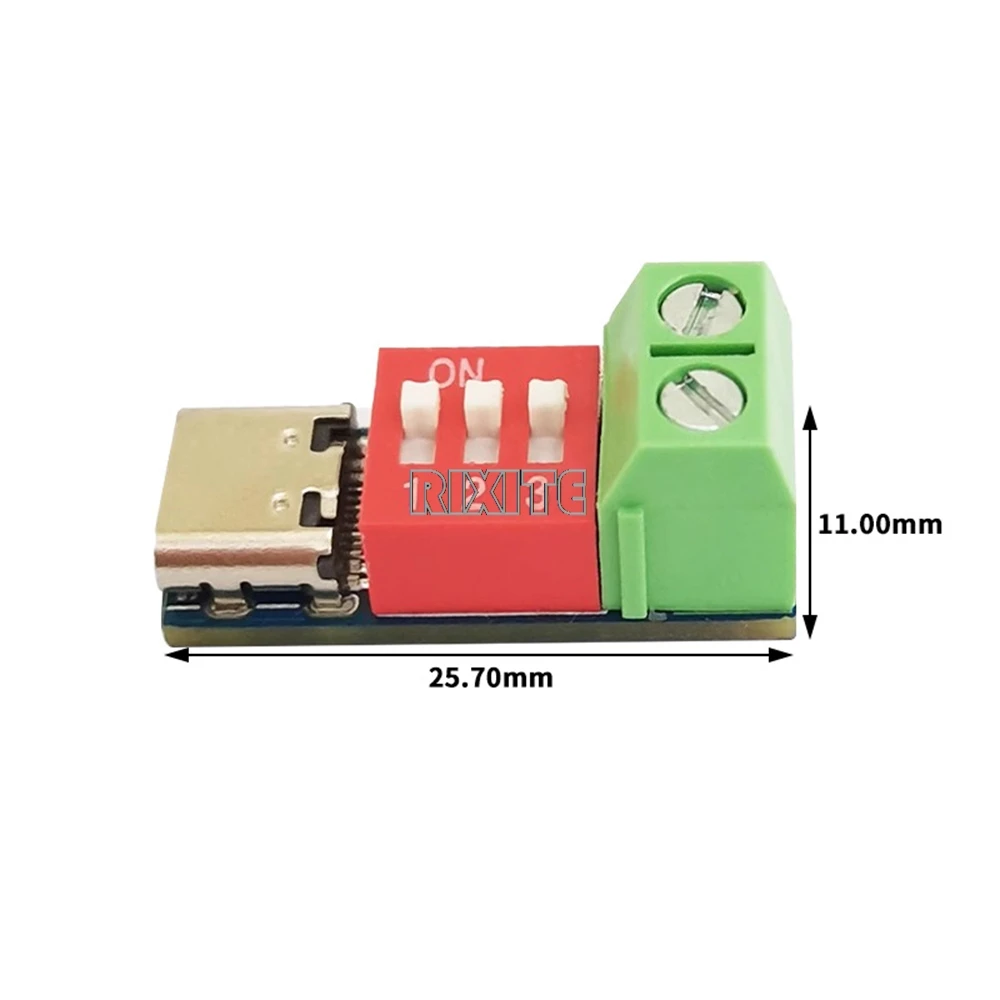 1-10PCS Type-C PD QC Trigger 5V~20V Dial Code Adjustment DC Voltage Power Module Dial Adjustment Voltage Fast Charging Decoy