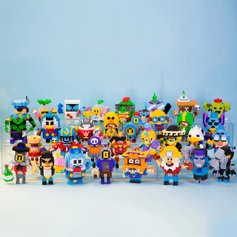 Cartoon Robot Game Building Blocks creativo 3D fai da te assemblato modello Dalier Monster Micro Brick Figures giocattoli per bambini per regalo di