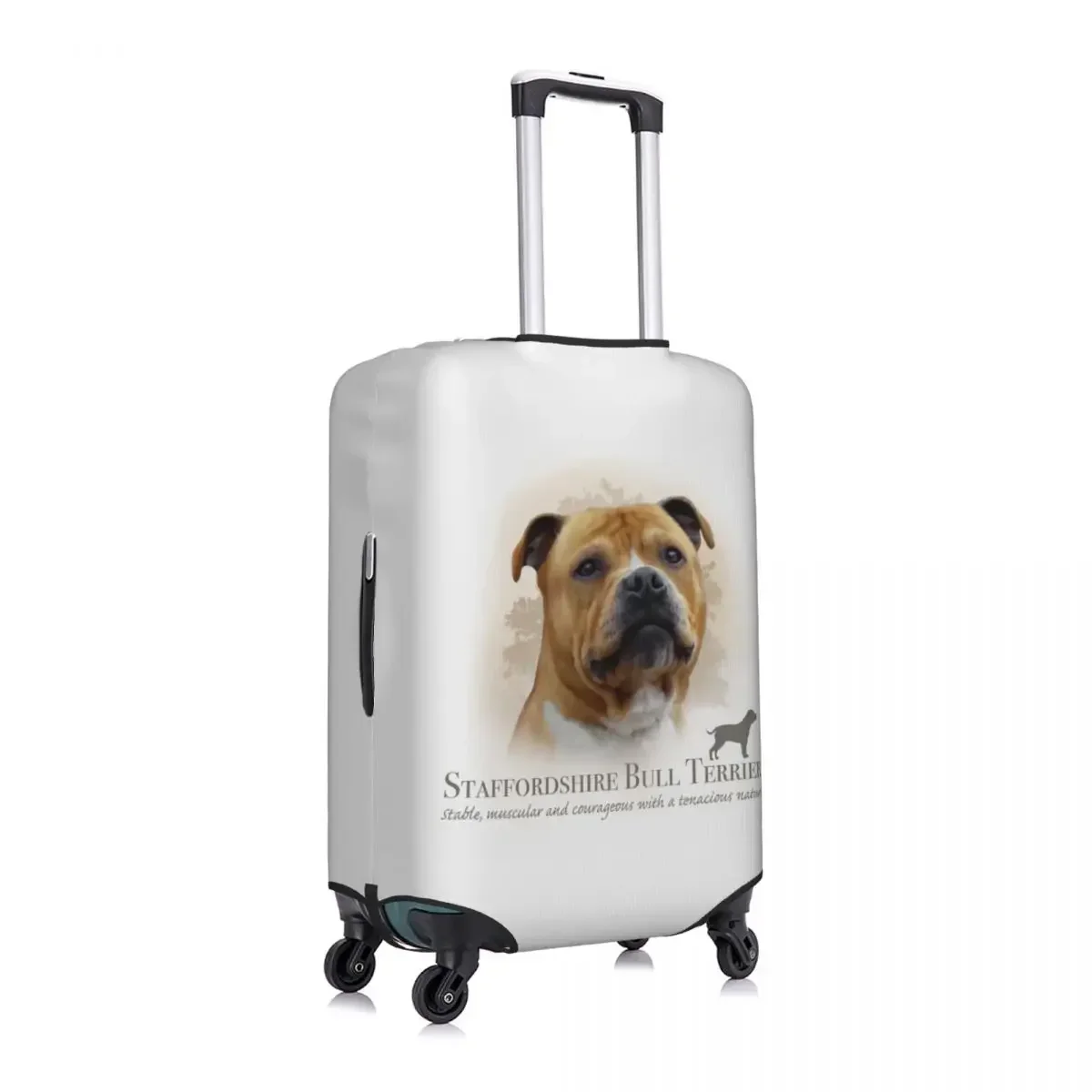 Juste de valise personnalisée pour animaux de compagnie, housse de bagage, protection anti-poussière pour chien, virales Bull Terrier, 18-32"