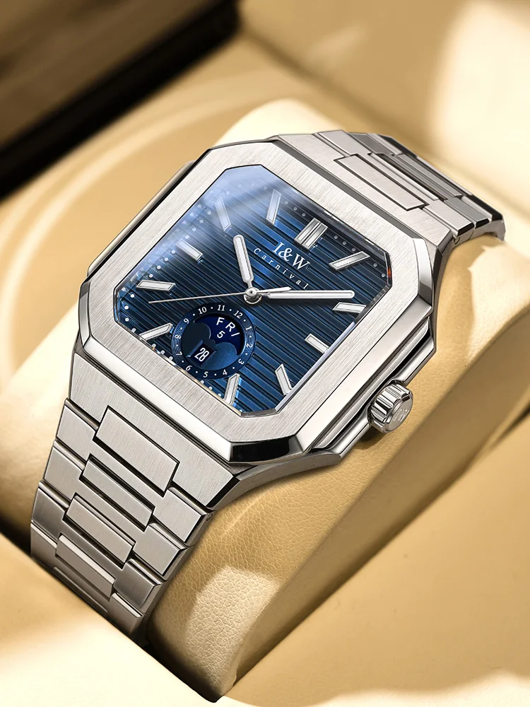 Carnival MIYOTA Automatic Watch Men Square Luxury Brand Mechanical Watches Reloj Hombre orologio uomo automatico alta qualità