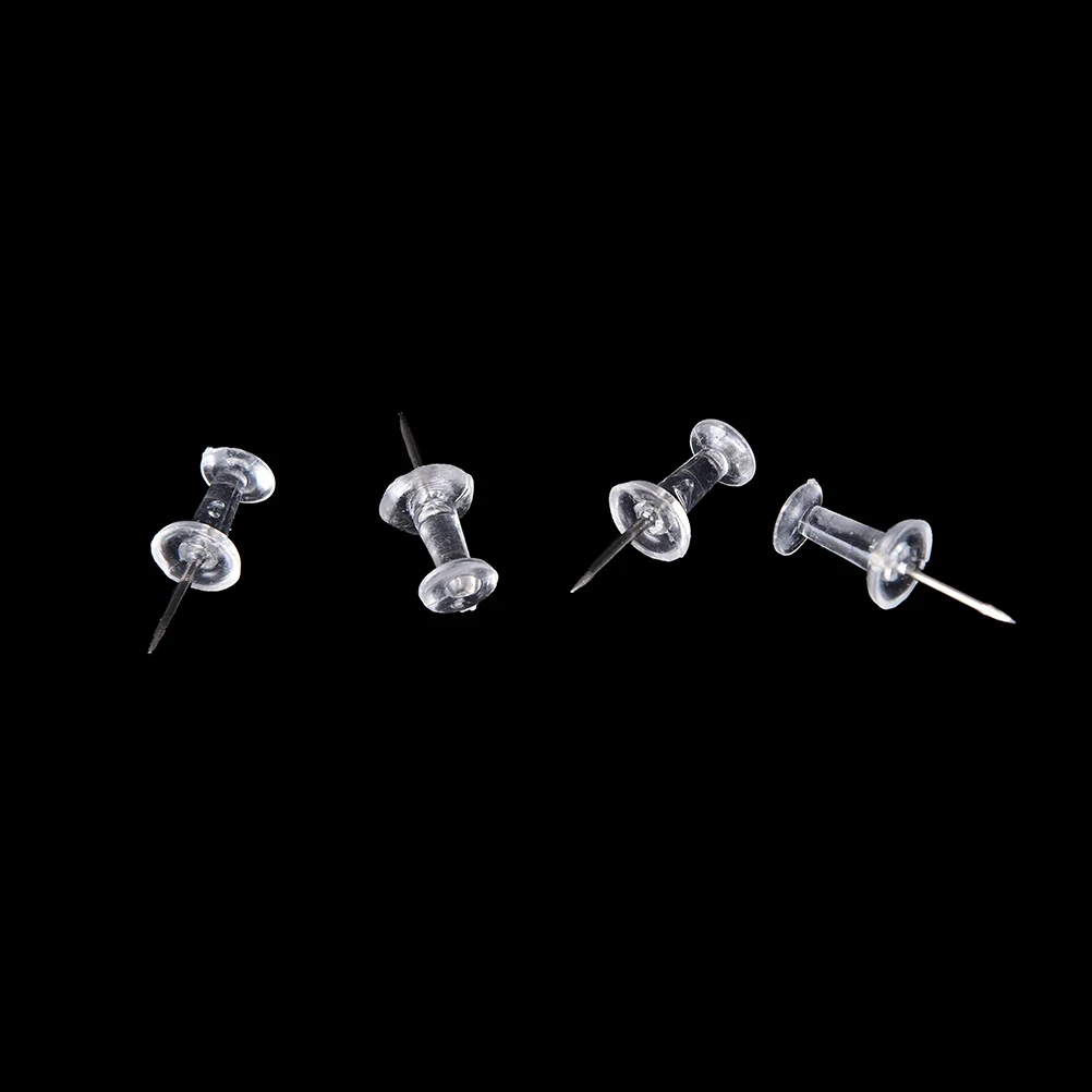 Picture 4: 40Pcs Transparent Push Pins Notice Board Map Thumb Tacks Point Bulletin