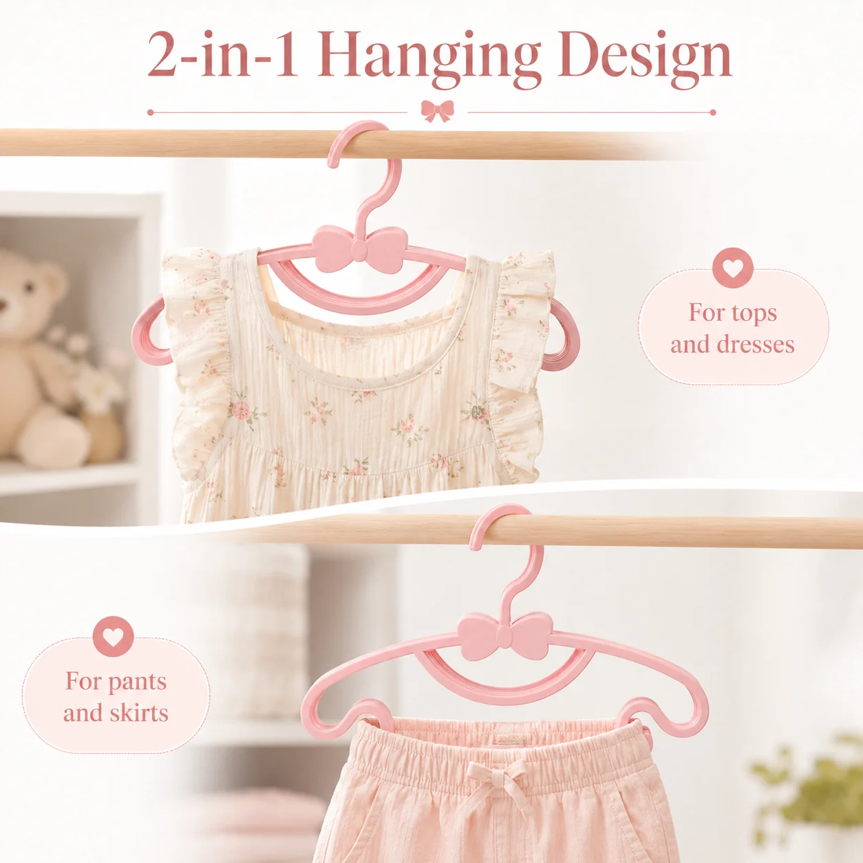 Kids Hangers Non Slip No Mark Thick Plastic Children Clothes Hangers