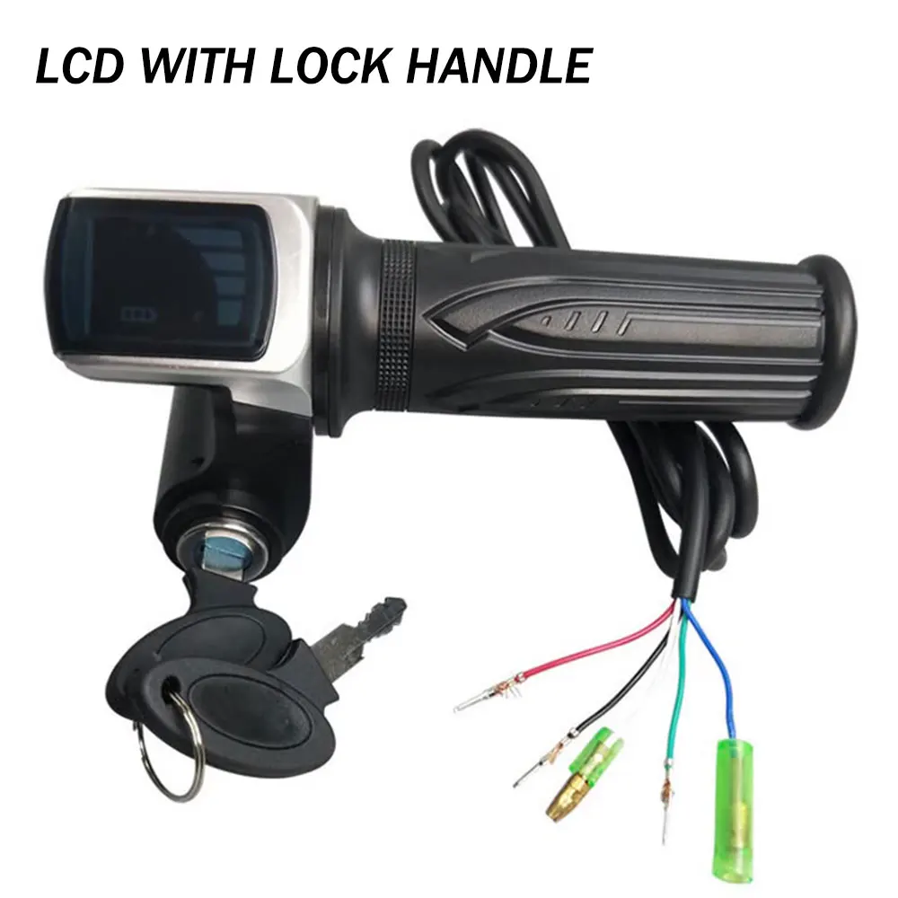 Electric Vehicle LCD Display with Lock Electric Scooter Throttle Speed Adjustment Handle Lock Acceleration