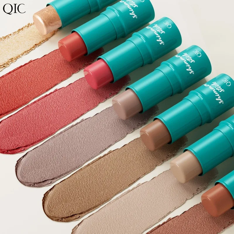 عصا تحديد احترافية متعددة الوظائف لنحت الوجه كريم برونزي هايلايتر أحمر الخدود بدون خياطة مظهر طبيعي قابل للمزج #4