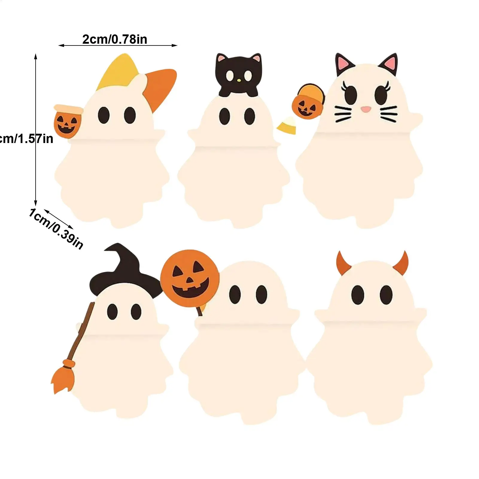 Figura decorativa para teléfono móvil, decoración para teléfono, fantasma de Halloween, medel, accesorio para teléfono inteligente, decoración para jóvenes, niñas y niños