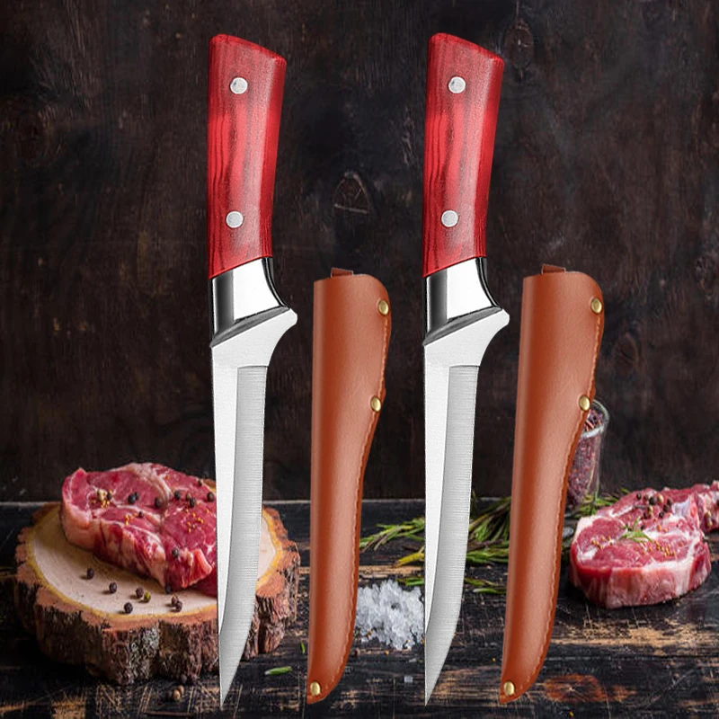 Cuchillo de deshuesado de acero inoxidable, utensilio de cocina para carne, pelado de frutas y verduras, carne de cerdo, ternera, oveja, corte de carne