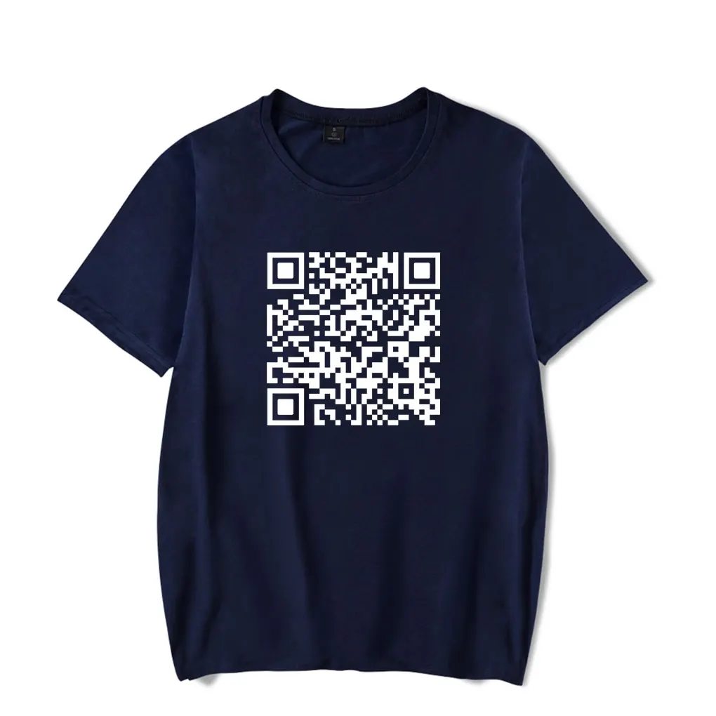 Funny  QR Code T-Shirt Fu You QR Code Tee funny christmas tee  Crewneck Short Sleeve  Tshirt Men/women  novelty   Top