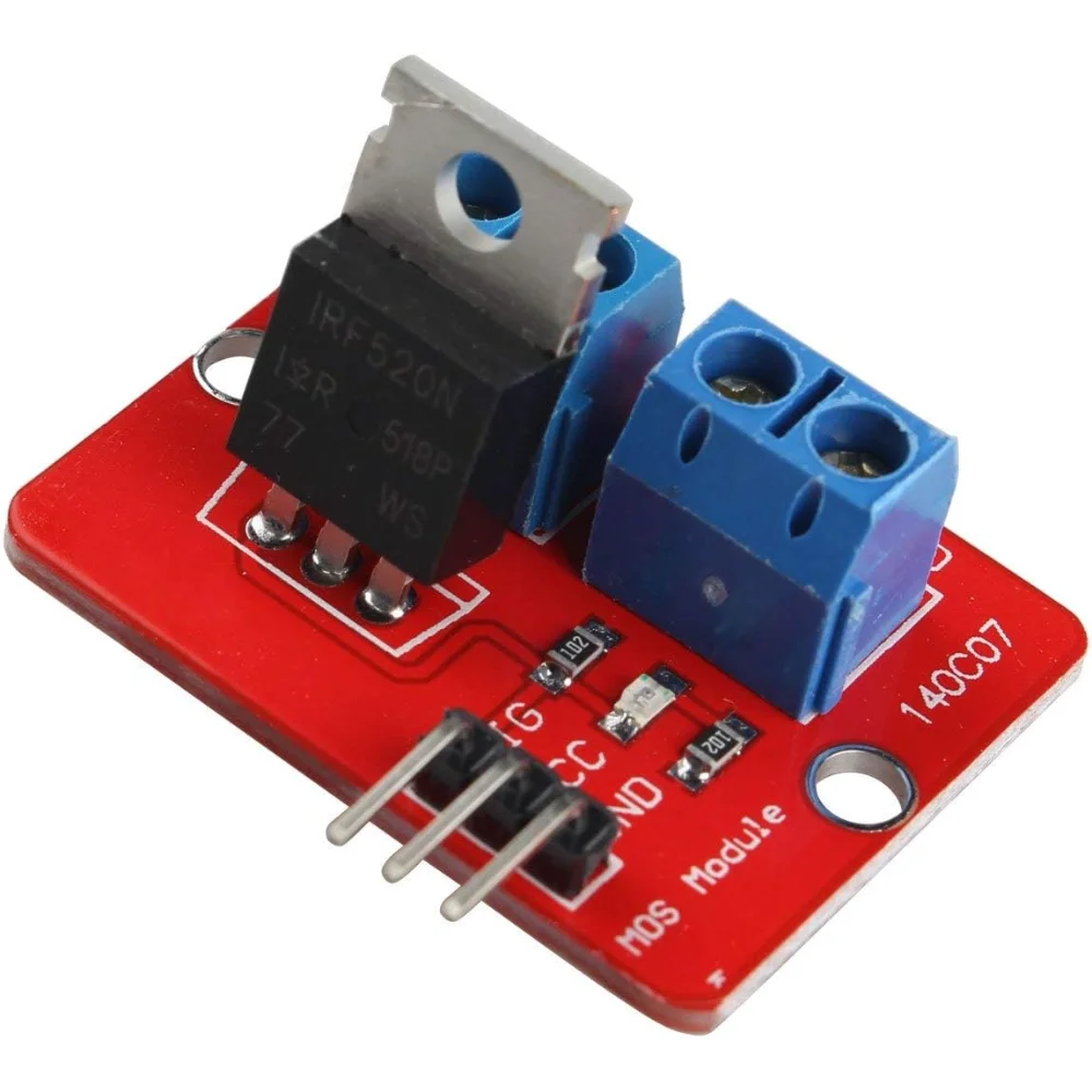 Arduino MOSFET Driver Shield | IRF520 Module with Button Trigger | Simply Use for High-Load Control Compatible with ESP32, STM32