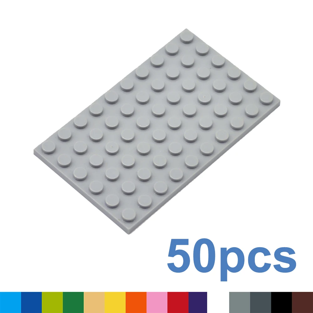 

50pcs 6x10 Dots DIY Building Blocks 12Color Educational Creative Size Compatible Brands Toys for Children Thin Figures Bricks