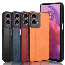 Stitching Fabric Leather Texture Case for Motorola Moto G17 Power G15 G85 G34 G54 G84 G14 G24 Cover Coque Shell Fundas
