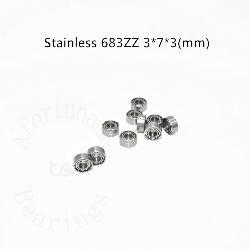 

Stainless steel bearing S683ZZ 10 Pieces 3*7*3(mm) antirust metal sealed High speed Mechanical equipment parts