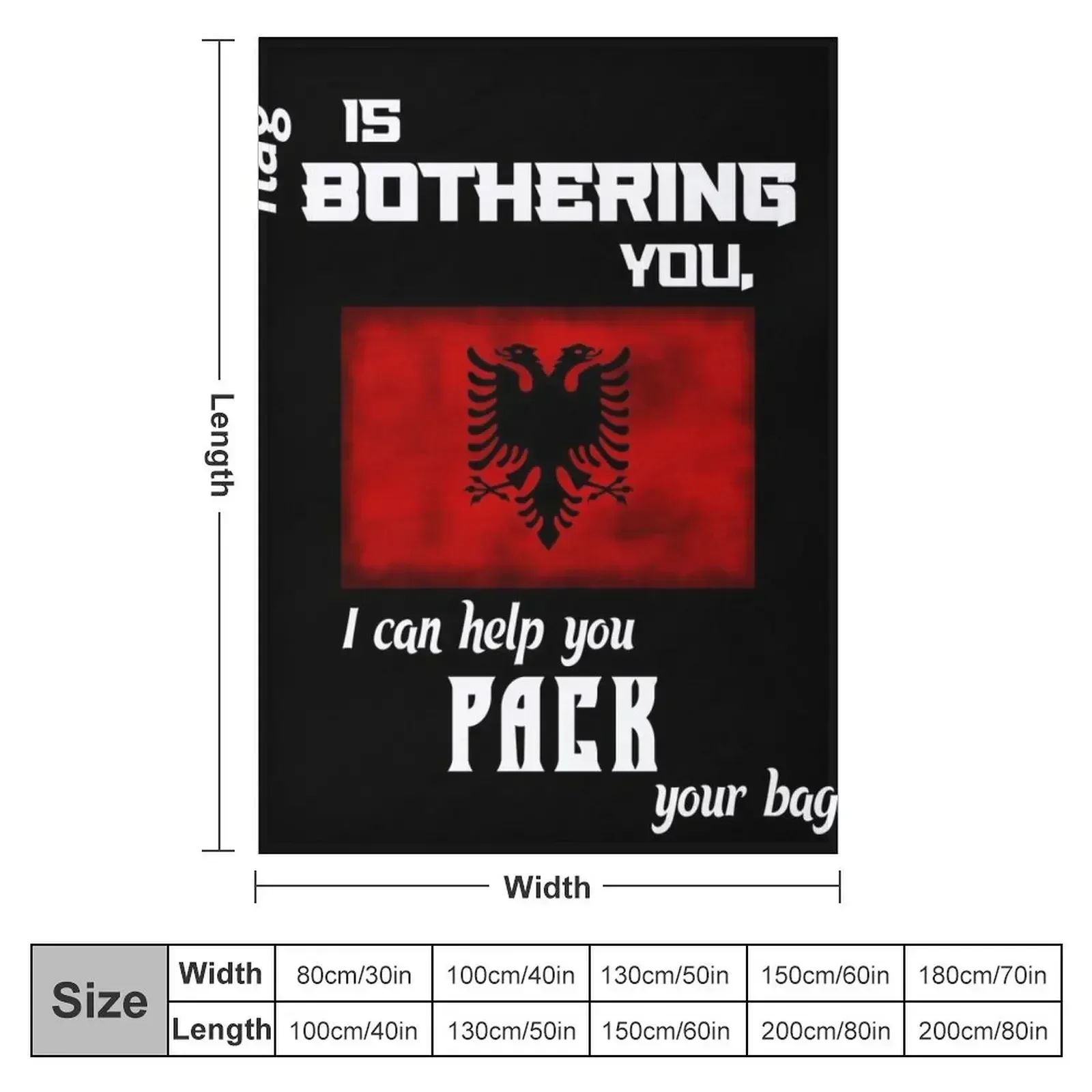 Albanian flag - pack your bags Throw Blanket Hairy Personalized Gift Multi-Purpose Blankets