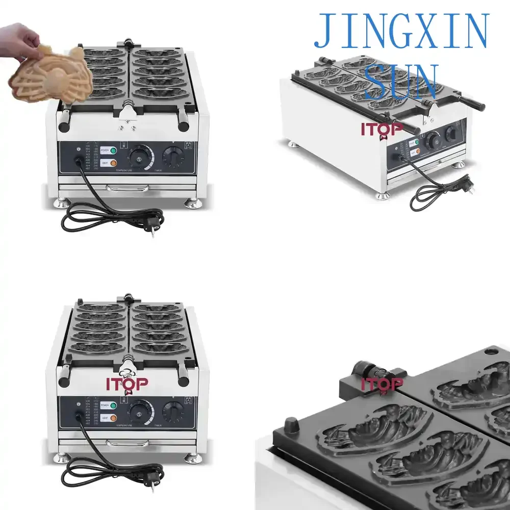 Crab Shape Electric Waffle Maker for Household and Car Use for Snack Ice Cream Waffle Baker Cartoon Style Mini Portable
