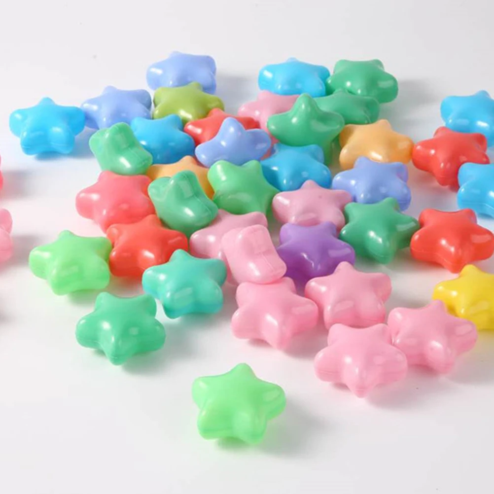 200pcs Ocean Balls Star Shape Kids Toy Plastic Balls for Ball Pits Children Pool Bath Tub Fun Educational Game Swim Toys