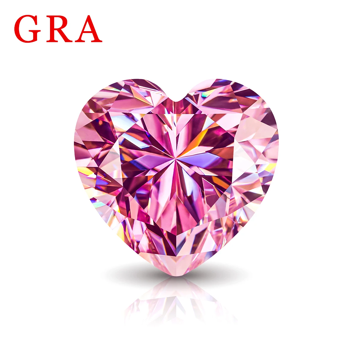 Szjinao Real 0.5ct To 3ct Heart Shaped Pink Moissanite Stone With Certificate Loose Gemstones For Wedding Diamond Rings Making