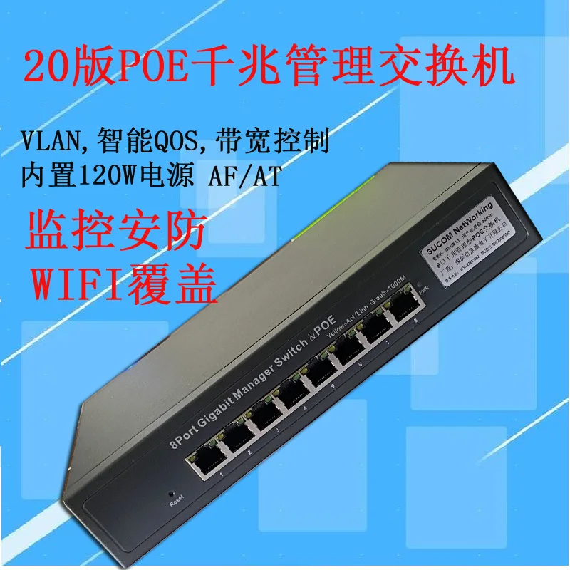 Управляемый 8-портовый гигабитный коммутатор IPTV, однолинейный мультиплексирующий порт VLAN, агрегация, защита от DHCP, расширение, изоляция WAN, защита от контура
