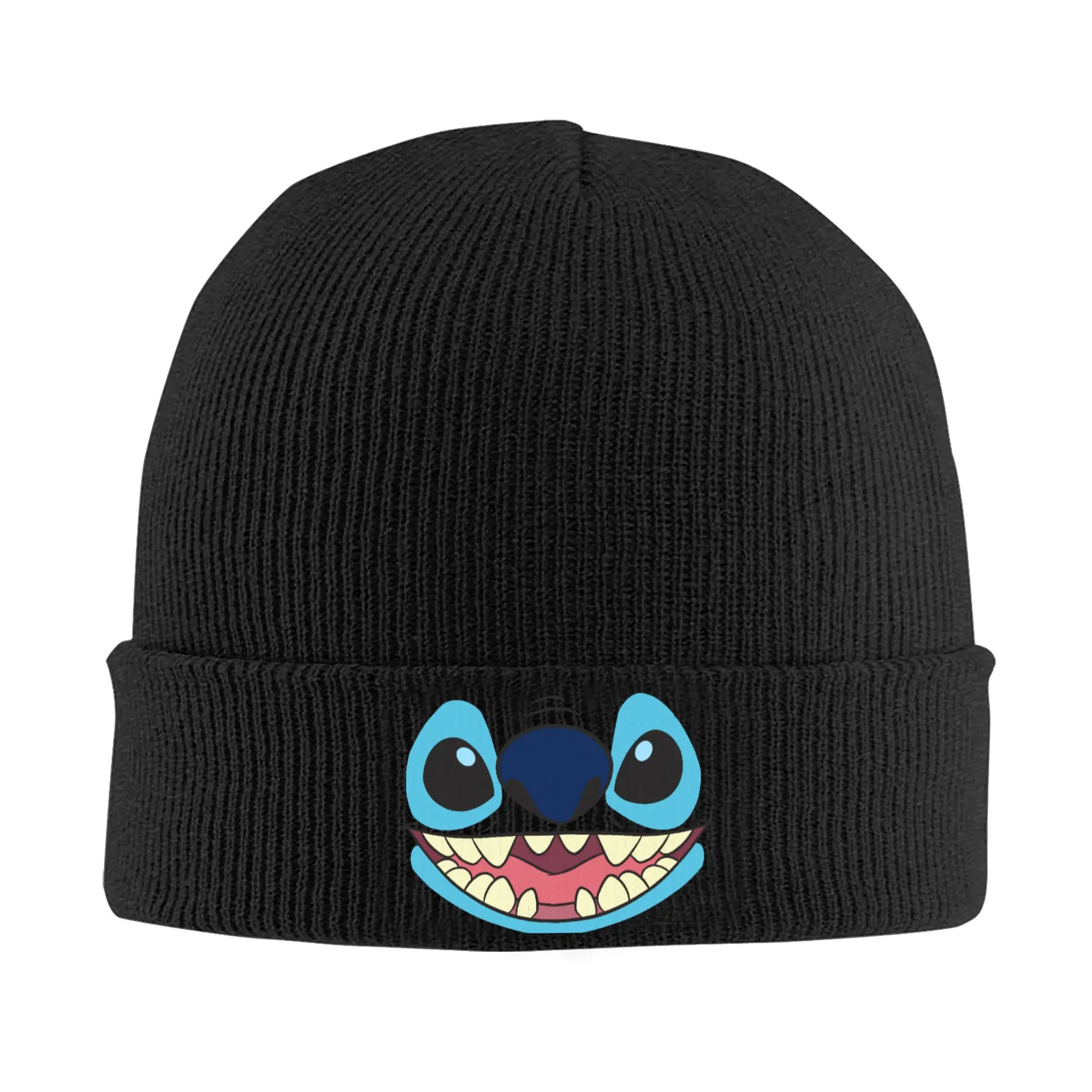 Custom Stitch Big Face Skullies Beanies Caps Unisex Winter Warm Knitting Hat Men Women Fashion Adult  Bonnet Hat Outdoor Ski Cap