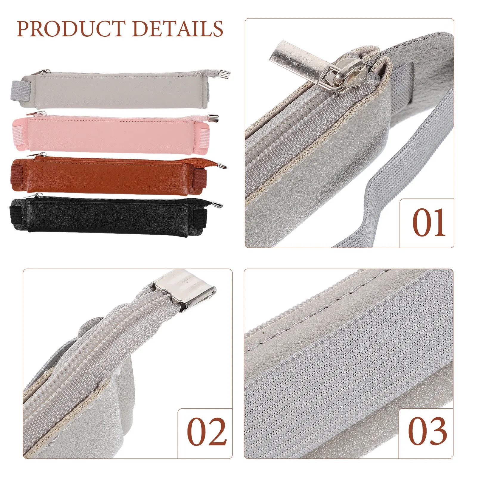 4 Pcs Book Pen Holder Strap Elastic Band Notebook Pouch for Journal Pencil Case
