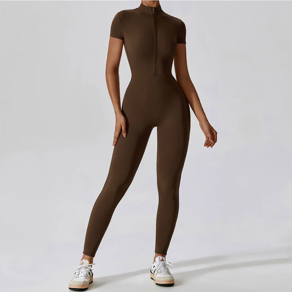 Women's tracksuit Yoga Set Yoga Jumpsuits One Piece Workout Short Sleeve Rompers Sportswear Gym Set Workout Clothes for Women