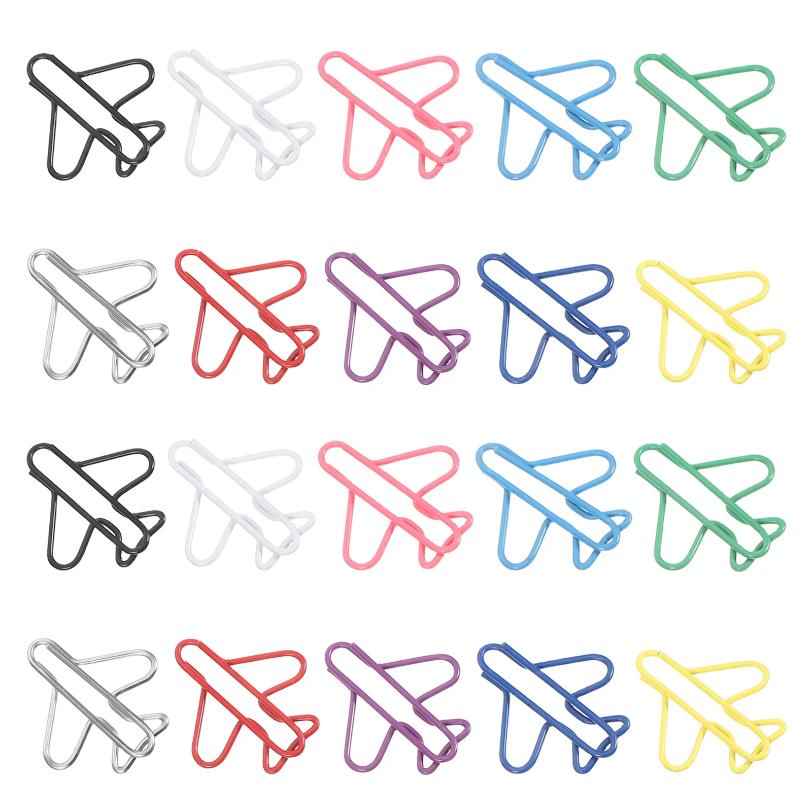 

100pcs Airplane Shaped Paper Clips Metal Novelty Bookmarks Cute Office School Supplies Decorative Planner Clips For Home Wedding