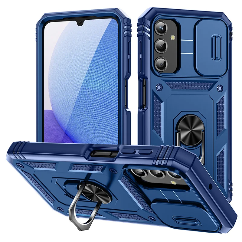 Shockproof Push Window Case For Samsung Galaxy A54 A53 A52 A51 A34 A33 A32 A25 A23 A15 A14 A13 A22 Magnetic Holder Cover Funda