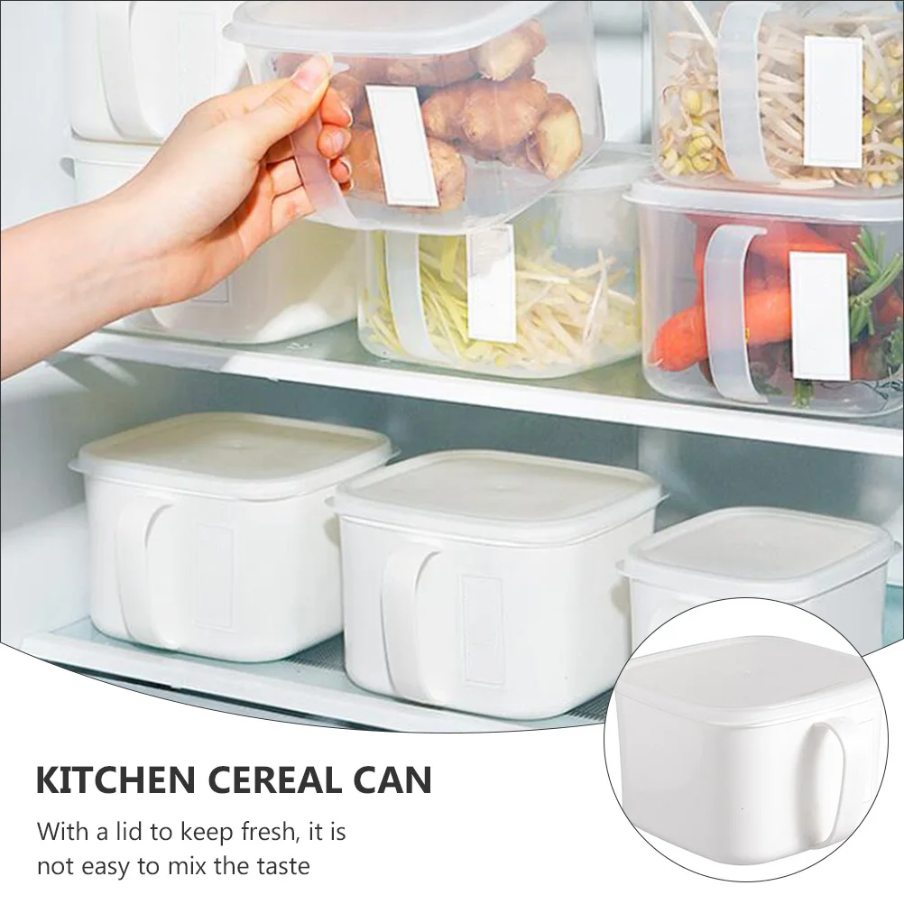 Contenedores herméticos para almacenamiento de alimentos, contenedores organizadores para conservación de frescura, cereales, galletas, despensa, mango para contenedor de alimentos de cocina, 2 uds.