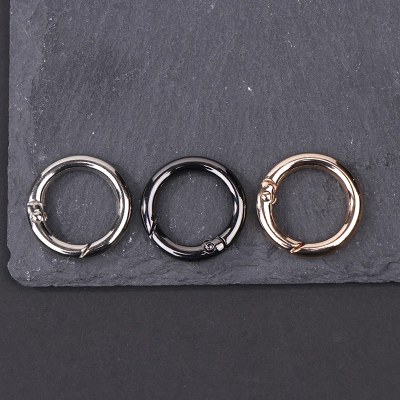 1Pc 25MM Open Spring Ring Buckle Keyring Key Chains Openable Round Carabiner Buckle Key Rings For Bag Jewelry Finings