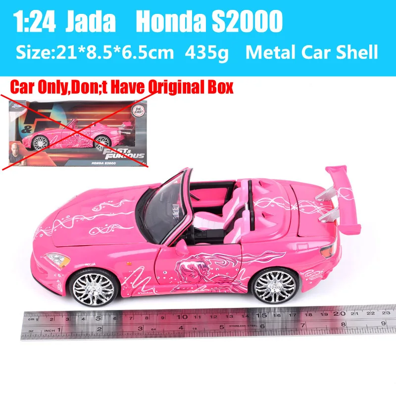 Car Only Jada 1:24 Scale 2001 Suki Honda S2000 Convertible Racing Car Model Diecasts & Toy Vehicles Furious Pink Thumbnails