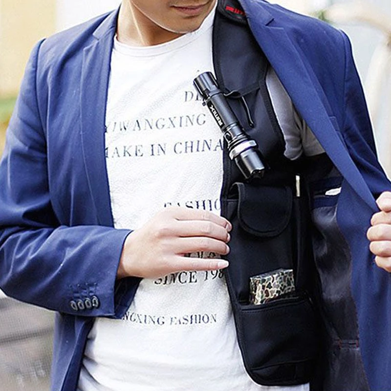 Invisible Backpack Shoulder Arm Bag IPad Underarm Crossbody Bag Spy Tactical Sports Running Fitting Anti-theft Wallet