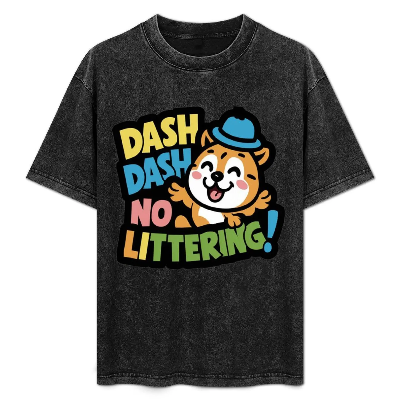 Dash Dash No Littering Environment Earth Day T-Shirt blanks oversized graphic tee T-shirt men