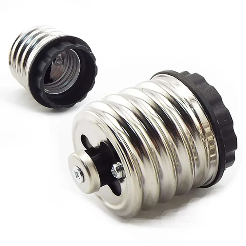

2pcs LED power Adapter E40 To E27 Socket Lamp base Holder Bulb Adapter Plug Extender Led Light Converter E27 Lamp Socket black