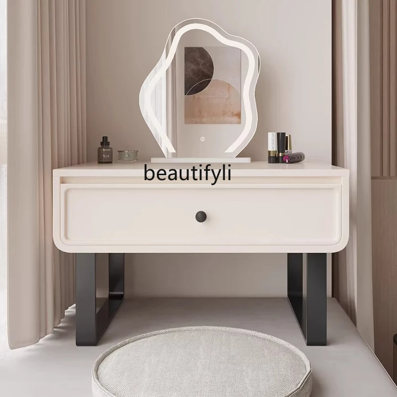 

Solid wood dresser storage cabinet integrated bedroom small apartment makeup table simple, makeup table