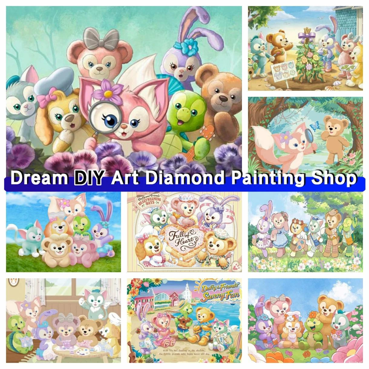 

Duffy Friend LinaBell Dream DIY Diamond Painting Mosaic Disney Cartoon Embroidery Cross Stitch Picture Handicrafts Home Decor