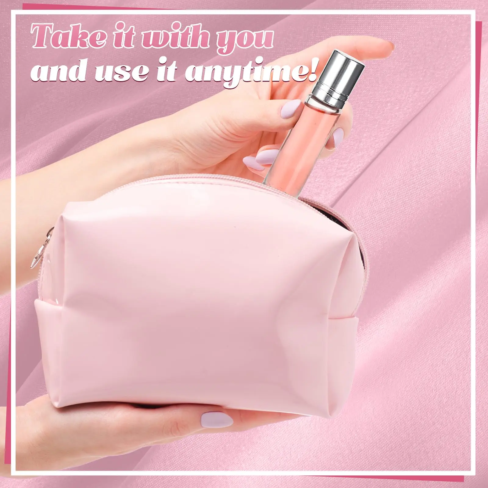 12Pcs Leakproof Glass Roller Bottles 10ml Silver Refillable Bottle Empty Roll-on Bottles for Essential Oils/Eye Essence/Perfume