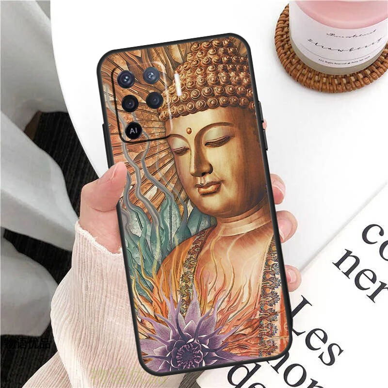 Custodia Buddha per OPPO Find X3 X5 Pro A52 A72 A54 A74 A94 A5 A9 A31 A53 A15 A83 A91 A93 copertura completa