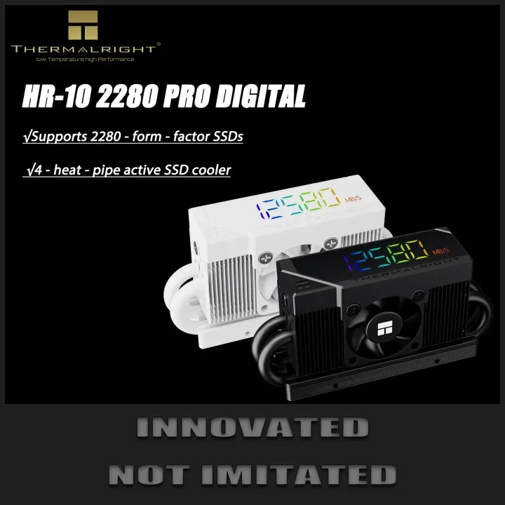 

Thermalright HR-10 2280 PRO ЦИФРОВОЙ ЧЕРНО-БЕЛЫЙ радиатор Premium M.2 SSD