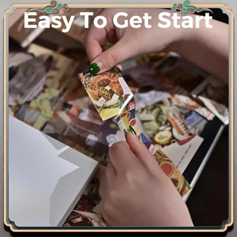 

Durable Scrapbooking Kit, Vintage Collection, Perfect For Bullet-Scrapbooking Materials, Planner DIY Art Crafts