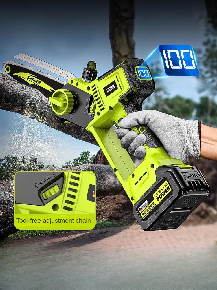 Chainsaw household small handheld lithium battery