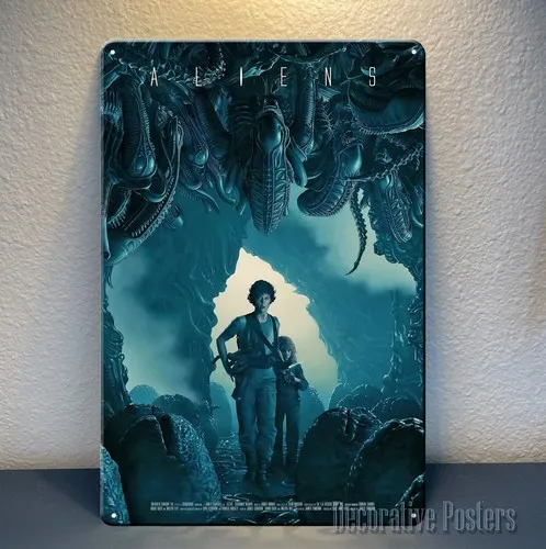Pôster de Metal do Filme Alien - Placa de Metal Colecionável