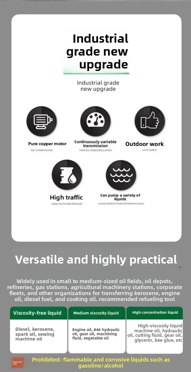 

Able Lithium Battery Oil Pump Electric Screw Type Self-priming Hydraulic Oil Pump Gear Oil Pump